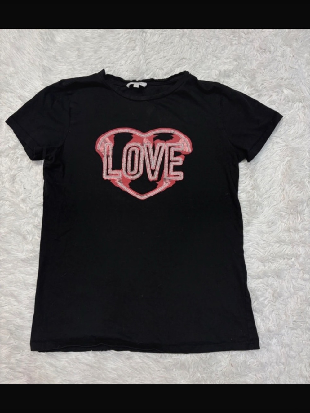 Patrizia Pepe black red heart shirt